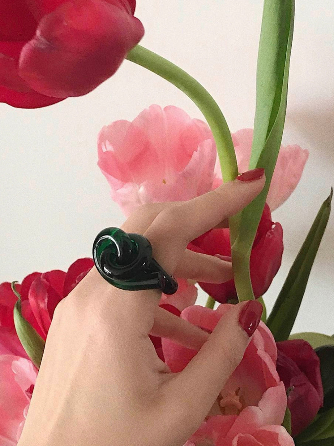 カナダ発【Corey Moranis】Knot Ring★透明感ルーサイトリング Knot Ring – Corey Moranis